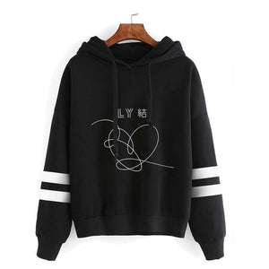 BTS Celebrity Inspired BTS loveyourself Knot the New Album Related Plus Velvet Hooded Hoodie Men's And Women's