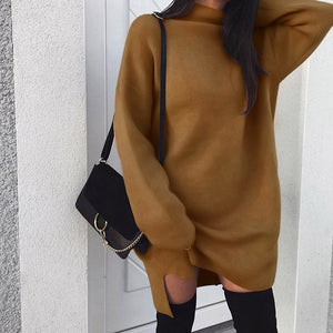 Meihuida 2019 New Women's Autumn Winter Long Sleeve Sweater Turtleneck Warm Soft Knitted Sweater Casual Loose Pullover Tops