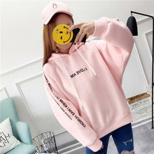 Load image into Gallery viewer, Sweatshirts Female Hoodie Pink &amp; Black Plus Size Sweatshirt Hoodies Women Long Sleeve Hoody For Women Autumn Hooded Sweatshirt