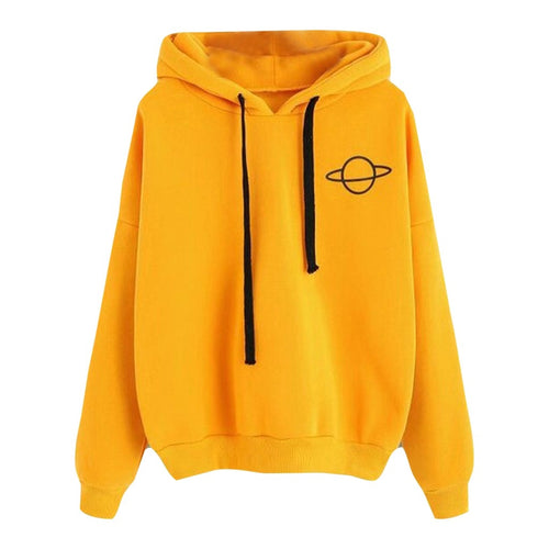 Loose Printed Hooded Sweatshirt Hoodies Long Sleeved Pullover Women Casual Tops Pullovers Sweatshirts Female Hoodie Camisola