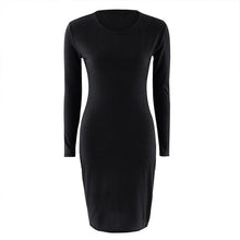 Load image into Gallery viewer, Long Sexy Off Shoulder Party Dress Women High Slit Bodycon Shein Dress Autumn Three Quarter Sleeve Bright Silk Shiny Dress