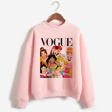 Load image into Gallery viewer, Funny Princess VOGUE Pink Hoodie Hip Hop Women Stree Twear Female Clothes Sweatshirts Pullovers Cartoon Casual Harajuku