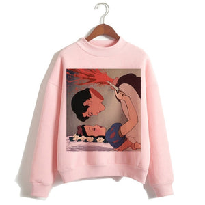 Funny Princess VOGUE Pink Hoodie Hip Hop Women Stree Twear Female Clothes Sweatshirts Pullovers Cartoon Casual Harajuku