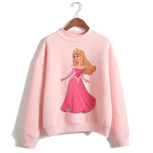 Funny Princess VOGUE Pink Hoodie Hip Hop Women Stree Twear Female Clothes Sweatshirts Pullovers Cartoon Casual Harajuku