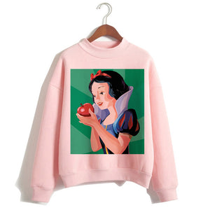 Funny Princess VOGUE Pink Hoodie Hip Hop Women Stree Twear Female Clothes Sweatshirts Pullovers Cartoon Casual Harajuku