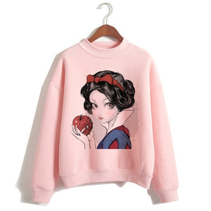 Funny Princess VOGUE Pink Hoodie Hip Hop Women Stree Twear Female Clothes Sweatshirts Pullovers Cartoon Casual Harajuku