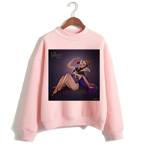 Funny Princess VOGUE Pink Hoodie Hip Hop Women Stree Twear Female Clothes Sweatshirts Pullovers Cartoon Casual Harajuku