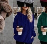 Load image into Gallery viewer, WEPBEL Women Solid Color Hoodies Full Sleeve Autumn Winter Casual Fashion Pocket Ladies Girl Tops Hoodie