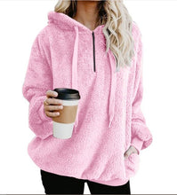 Load image into Gallery viewer, WEPBEL Women Solid Color Hoodies Full Sleeve Autumn Winter Casual Fashion Pocket Ladies Girl Tops Hoodie