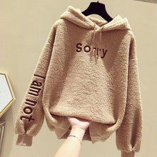 Load image into Gallery viewer, Warm Spring and Autumn Women Long Hoodies Women&#39;s Loose Hooded Sweatshirts Turtleneck Spring Thin Women&#39;s Hoodies