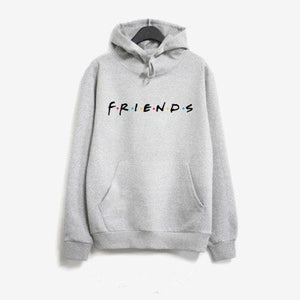 Autumn Women Friends Hoodies Harajuku Letters Print Pocket Warm Thicken Pullovers Tops  Hip Hop Loose Solid Female Sweatshirts