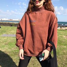 Load image into Gallery viewer, Hoodies Women Harajuku Plus Velvet Thicken Ulzzang Cotton Womens Sweatshirts Students Loose Long Sleeve Ladies Pullover Chic