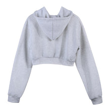 Load image into Gallery viewer, Fashion Women Sweatshirt 2019 Hot Sale Hoodies Solid Crop Hoodie Long Sleeve Jumper Hooded Pullover Coat Casual Sweatshirt Top